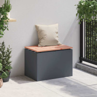 Produktbild för Trädgårdsbänk 1-Antal sittplatser 60 x 40 x 43 cm Stål Antracit