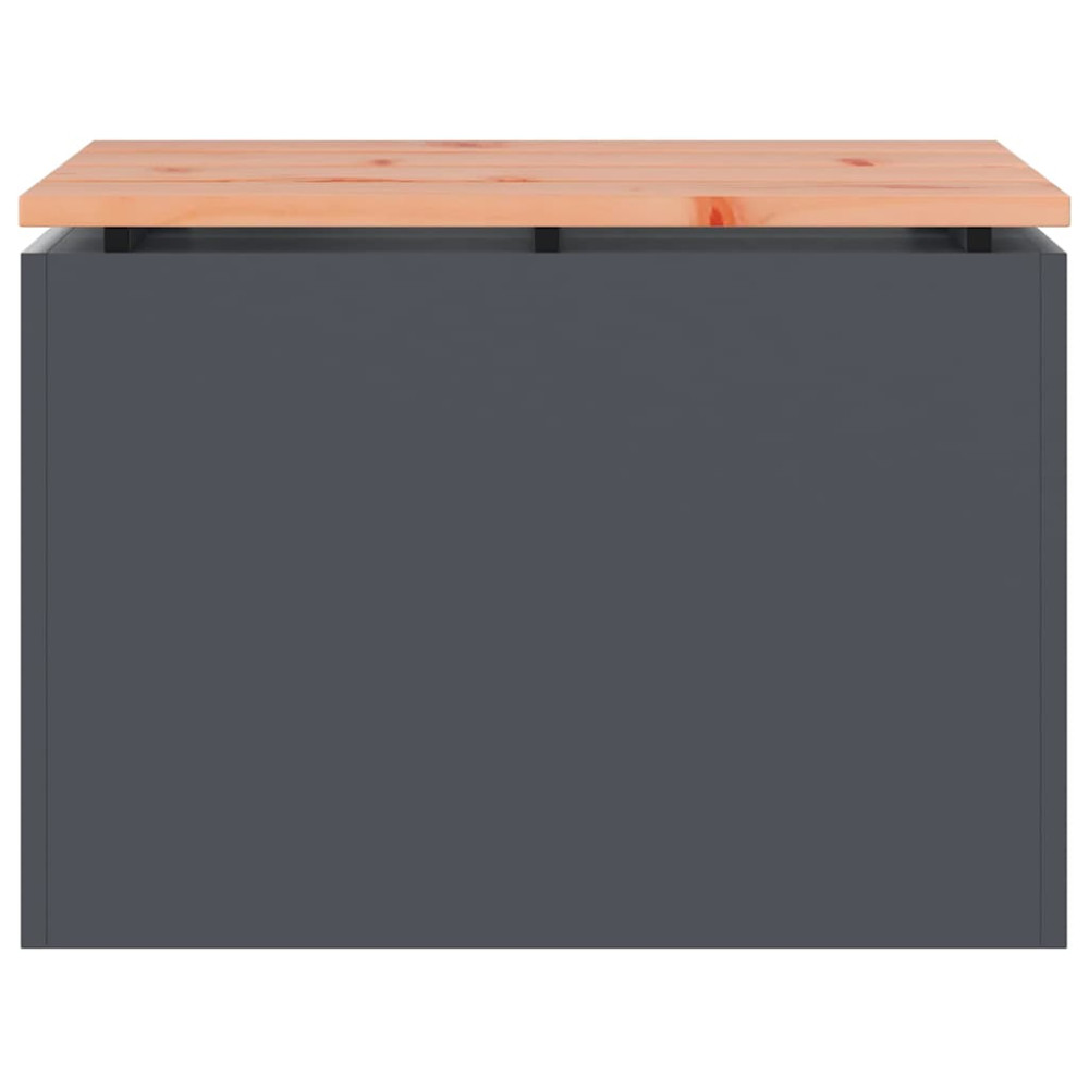 Produktbild för Trädgårdsbänk 1-Antal sittplatser 60 x 40 x 43 cm Stål Antracit