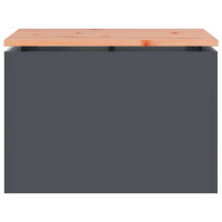 Produktbild för Trädgårdsbänk 1-Antal sittplatser 60 x 40 x 43 cm Stål Antracit