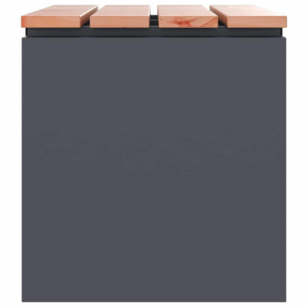 Produktbild för Trädgårdsbänk 1-Antal sittplatser 60 x 40 x 43 cm Stål Antracit