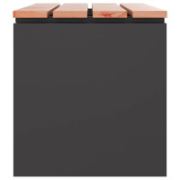 Produktbild för Trädgårdsbänk Svart 80 x 40 x 43 cm Stål