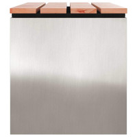 Produktbild för Trädgårdsbänk Silver 80 x 40 x 43 cm Rostfritt stål