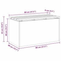 Produktbild för Trädgårdsbänk Rostig 80 x 40 x 43 cm cortenstål
