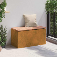 Produktbild för Trädgårdsbänk Rostig 80 x 40 x 43 cm cortenstål