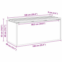 Produktbild för Trädgårdsbänk Rostig 100 x 40 x 43 cm cortenstål