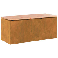 Produktbild för Trädgårdsbänk Rostig 100 x 40 x 43 cm cortenstål