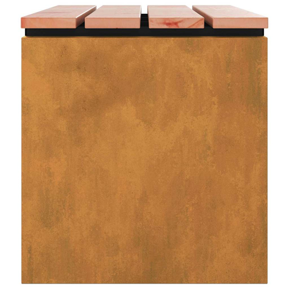 Produktbild för Trädgårdsbänk Rostig 100 x 40 x 43 cm cortenstål