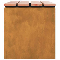 Produktbild för Trädgårdsbänk Rostig 100 x 40 x 43 cm cortenstål