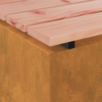 Produktbild för Trädgårdsbänk Rostig 100 x 40 x 43 cm cortenstål