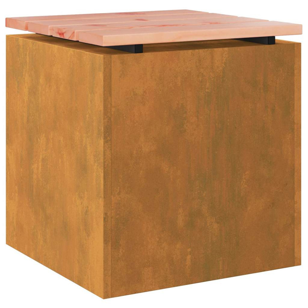 Produktbild för Trädgårdsbänk Rostig 40 x 40 x 43 cm cortenstål