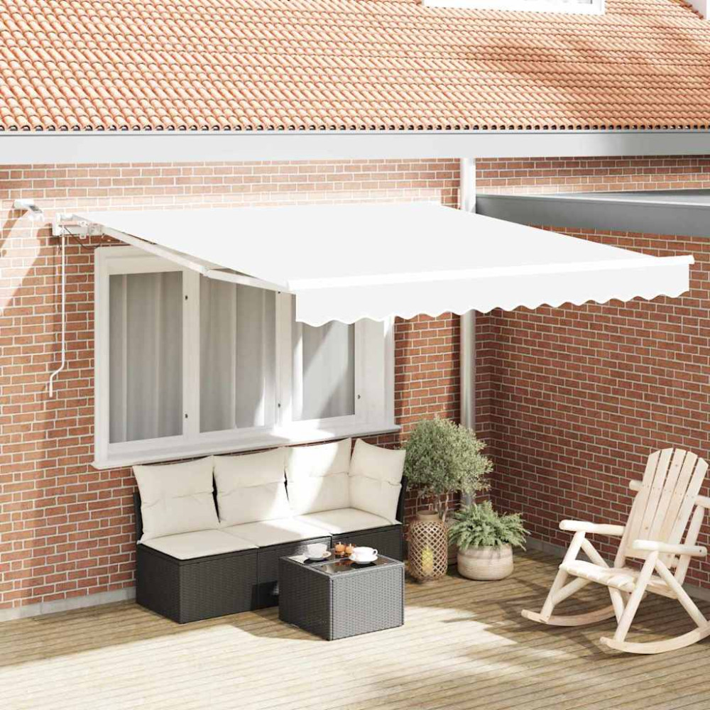 Produktbild för Markis tyg Vit 300 x 250 cm Polyester