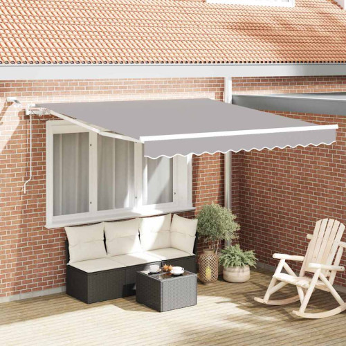 vidaXL Markis tyg Ljusgrå 300 x 250 cm Polyester