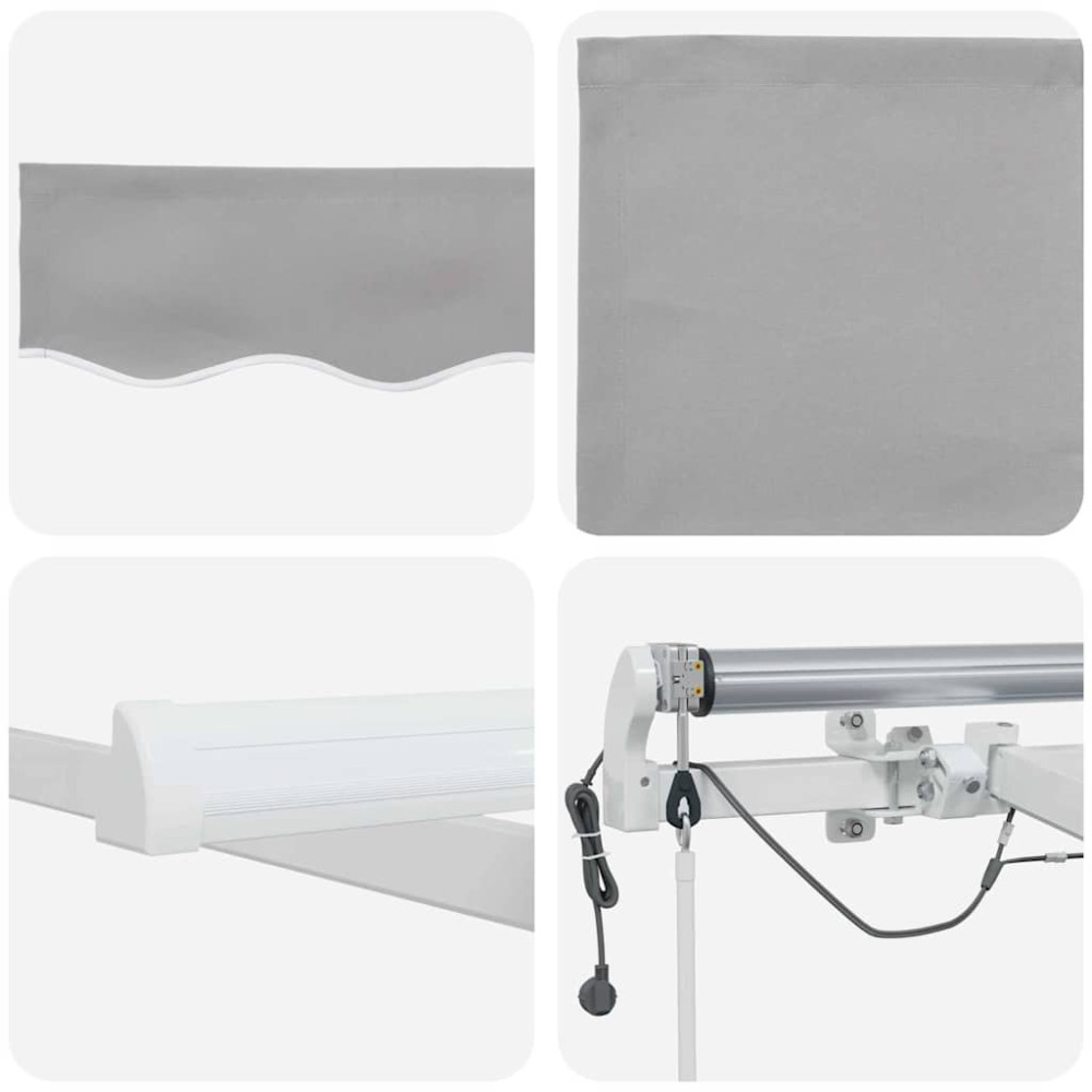 Produktbild för Markis tyg Ljusgrå 300 x 250 cm Polyester