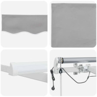Produktbild för Markis tyg Ljusgrå 300 x 250 cm Polyester