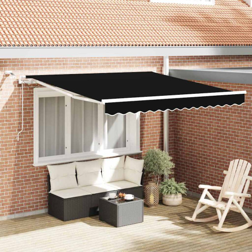 vidaXL Markis tyg Svart 350 x 250 cm Polyester