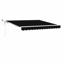 Produktbild för Markis tyg Svart 350 x 250 cm Polyester