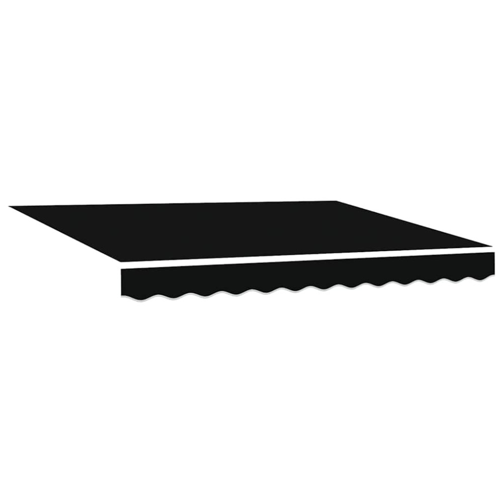 Produktbild för Markis tyg Svart 350 x 250 cm Polyester