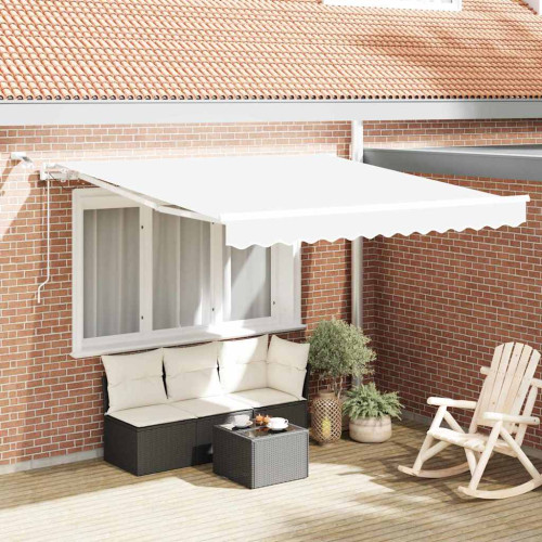 vidaXL Markis tyg Vit 350 x 250 cm Polyester