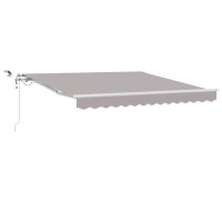 Produktbild för Markis tyg Ljusgrå 350 x 250 cm Polyester