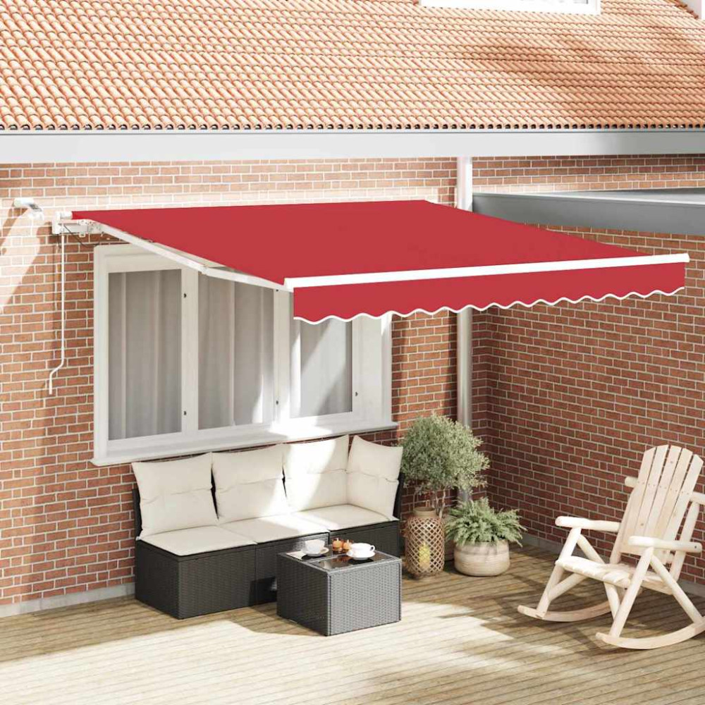 Produktbild för Markis tyg Röd 350 x 250 cm Polyester