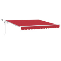 Produktbild för Markis tyg Röd 350 x 250 cm Polyester