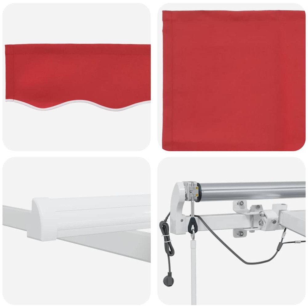 Produktbild för Markis tyg Röd 350 x 250 cm Polyester