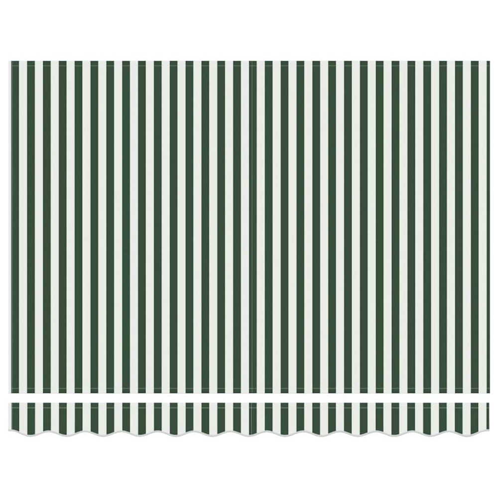 Produktbild för Markis tyg Grön och Vit 350 x 250 cm Polyester