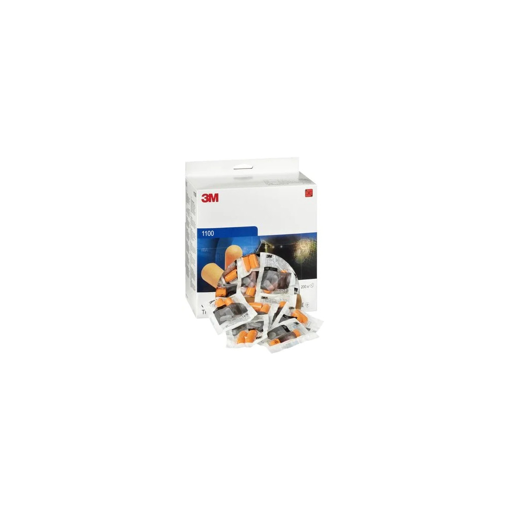 Produktbild för 3M 7100100637, Engångsöronproppar, I öra, Orange, 37 dB, Låd...