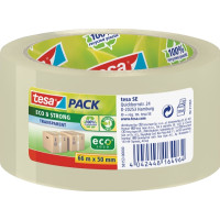 Produktbild för Tesapack Eco & Strong förpackningstejp - 50 mm x 66 m - genomskinlig