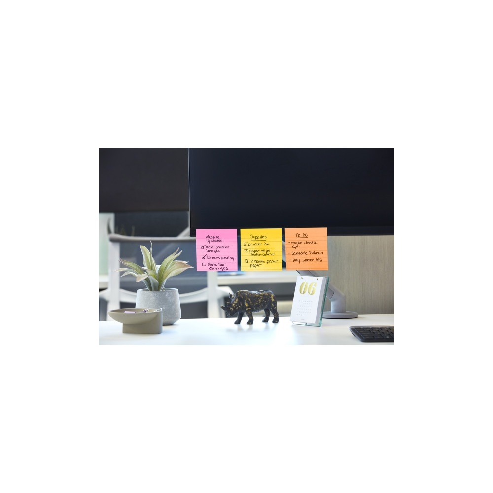 Produktbild för Post-it Super Sticky Large Notes Carnival, linjerede, 101x 1...