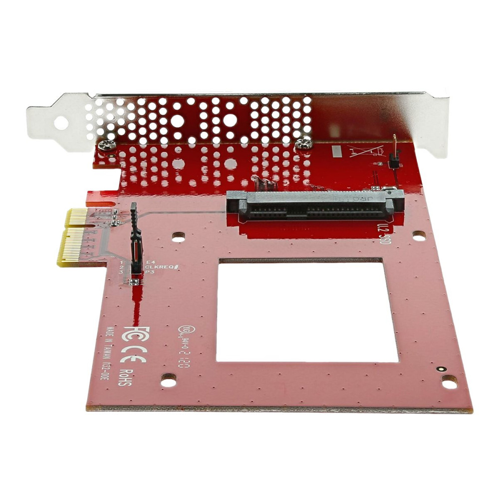 Produktbild för StarTech.com U.2 till PCIe-adapter för 2,5" U.2 NVMe SSD - SFF-8639 - x4 PCI Express 4.0 - gränssnittsadapter - Ultra M.2 Card - PCIe 3.0 x4