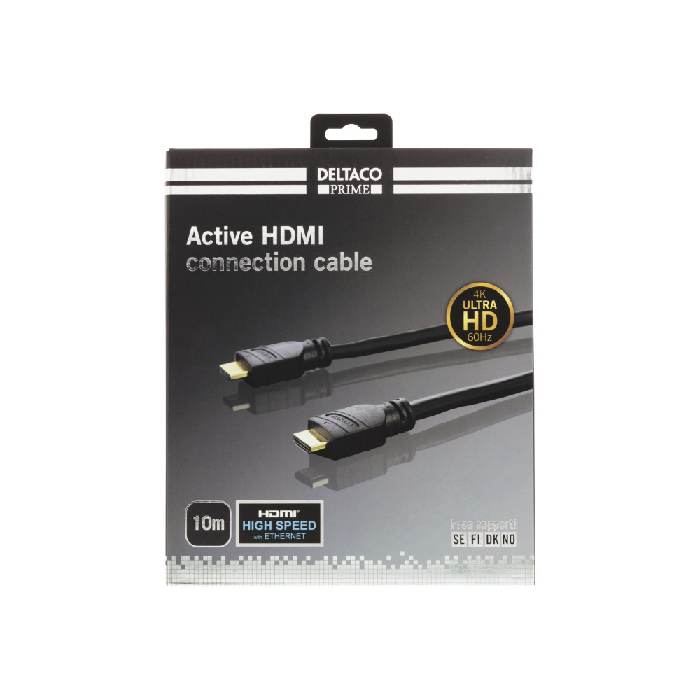 Produktbild för DELTACO Prime HDMI-3100 - HDMI-kabel med Ethernet - 10 m
