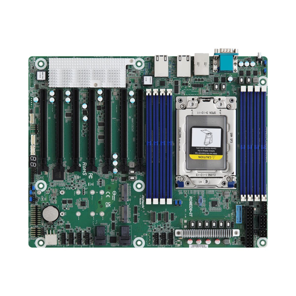 Produktbild för ASRock Rack ROMED8-2T/BCM - moderkort - ATX - Socket SP3