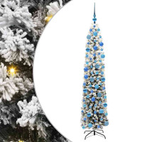 Produktbild för Konstgjord julgran Grön 180 cm PVC och stål och plast