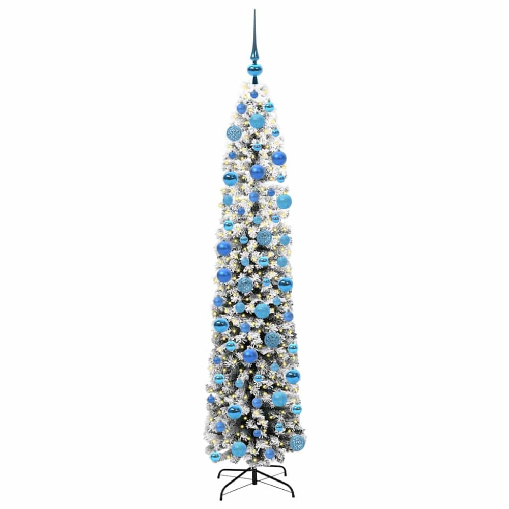 Produktbild för Konstgjord julgran Grön 180 cm PVC och stål och plast