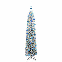 Produktbild för Konstgjord julgran Grön 180 cm PVC och stål och plast