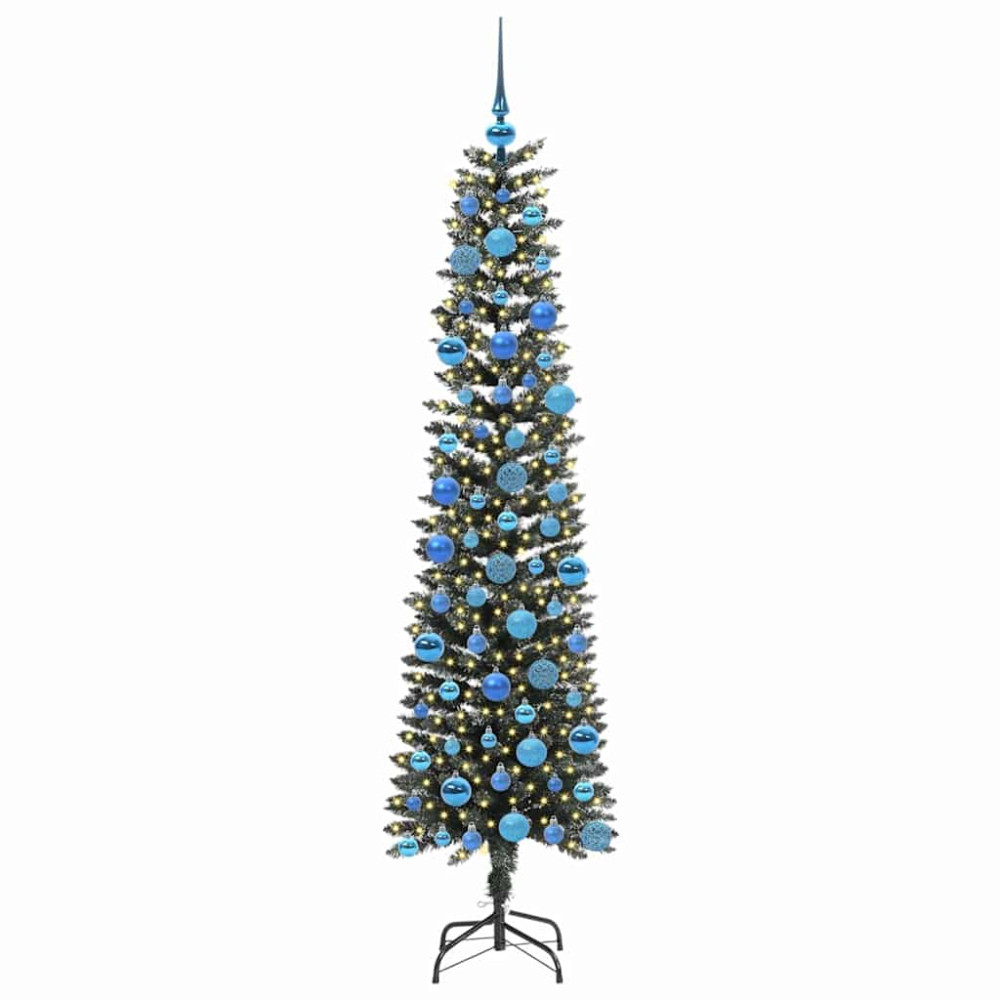 Produktbild för Konstgjord julgran Grön 180 cm PVC och Plast och Stål