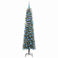 Produktbild för Konstgjord julgran Grön 180 cm PVC och Plast och Stål