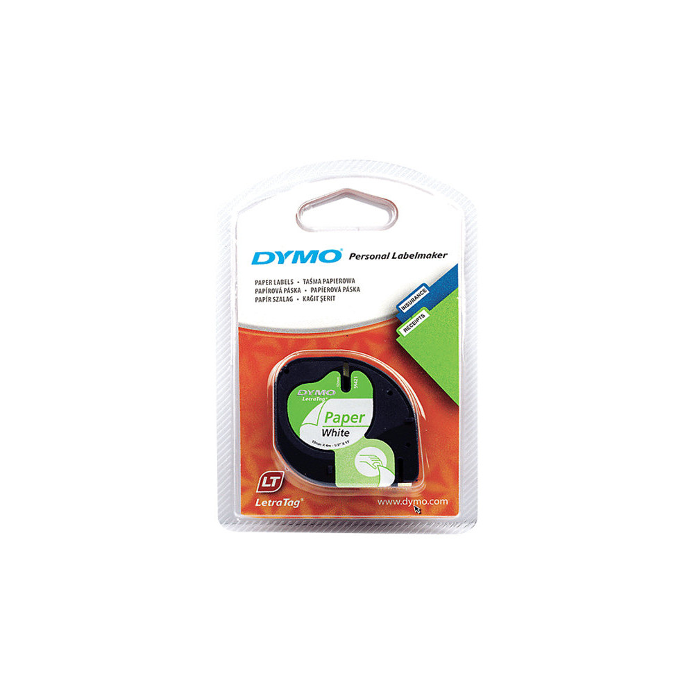 Produktbild för DYMO LetraTAG - tejp - 1 kassett(er) - Rulle (1,2 cm x 4 m)