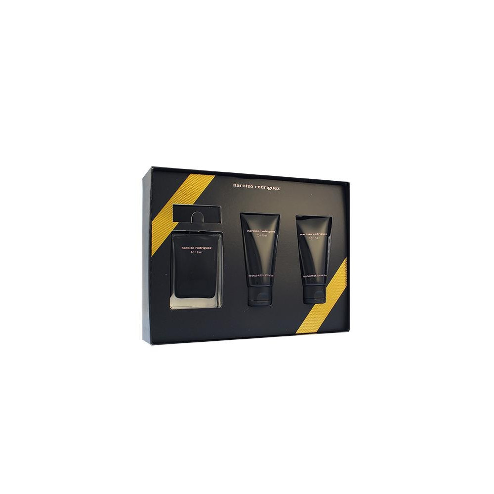 Produktbild för Narciso Rodriguez For Her dárková sada pro ženy toaletní voda 50 ml + tělové mléko 50 ml + sprchový gel 50 ml
