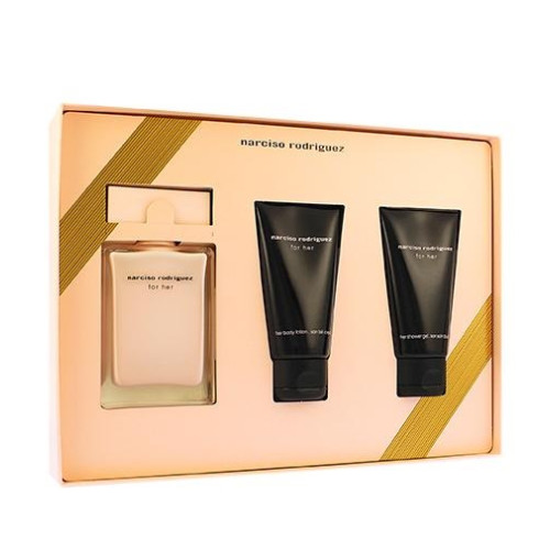 Narciso Rodriguez Narciso Rodriguez For Her dárková sada pro ženy parfémovaná voda 50 ml + tělové mléko 50 ml + sprchový gel 50 ml