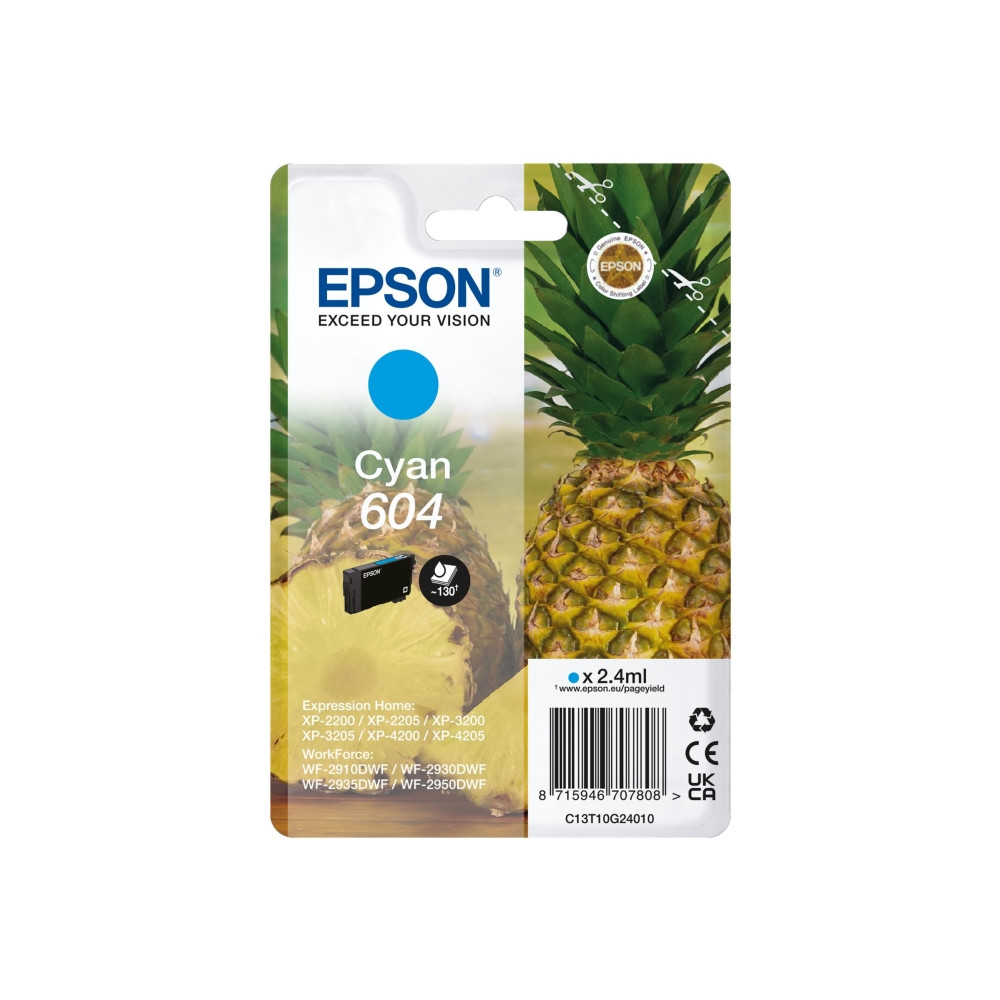 Produktbild för Epson 604 - cyan - original - bläckpatron