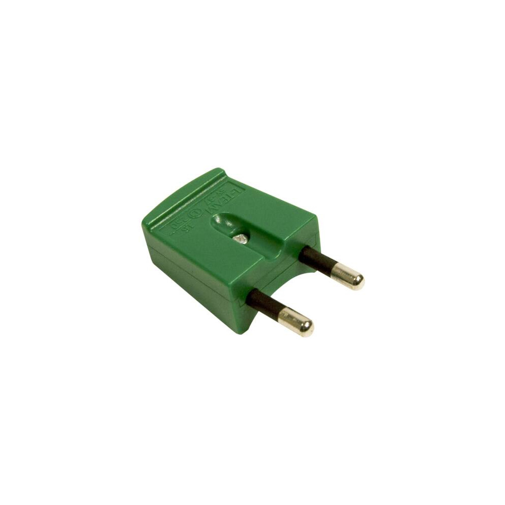 Produktbild för Slagfast platt stickpropp utan jord 16A 250V IP20 polykarbon...
