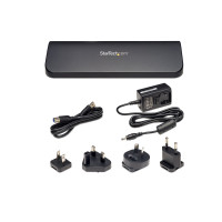 Produktbild för StarTech.com USB 3.0-dockningsstation för dubbla skärmar med HDMI &amp; DVI/VGA - dockningsstation - USB - VGA, HDMI - 10Mb LAN