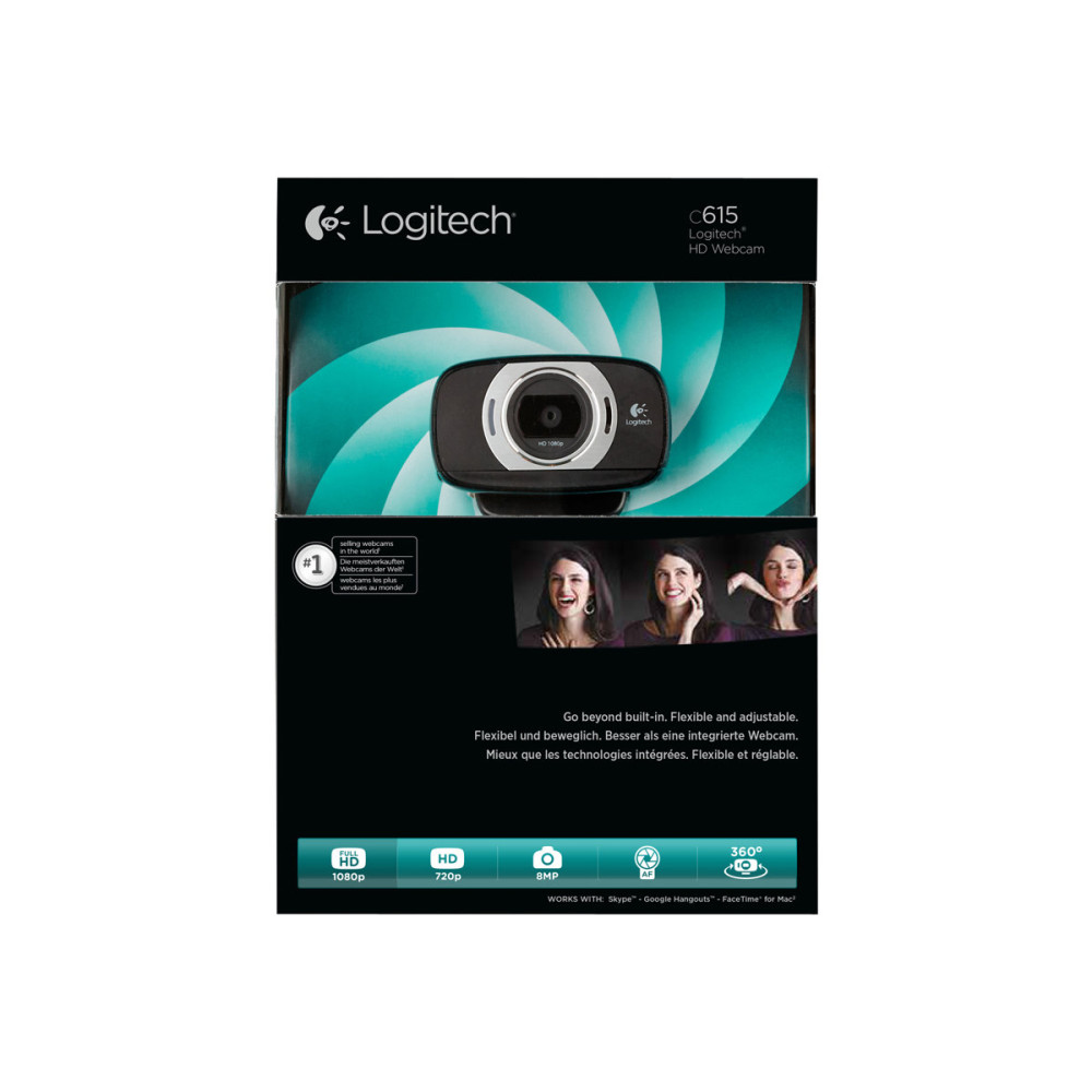Produktbild för Logitech HD Webcam C615 - webbkamera