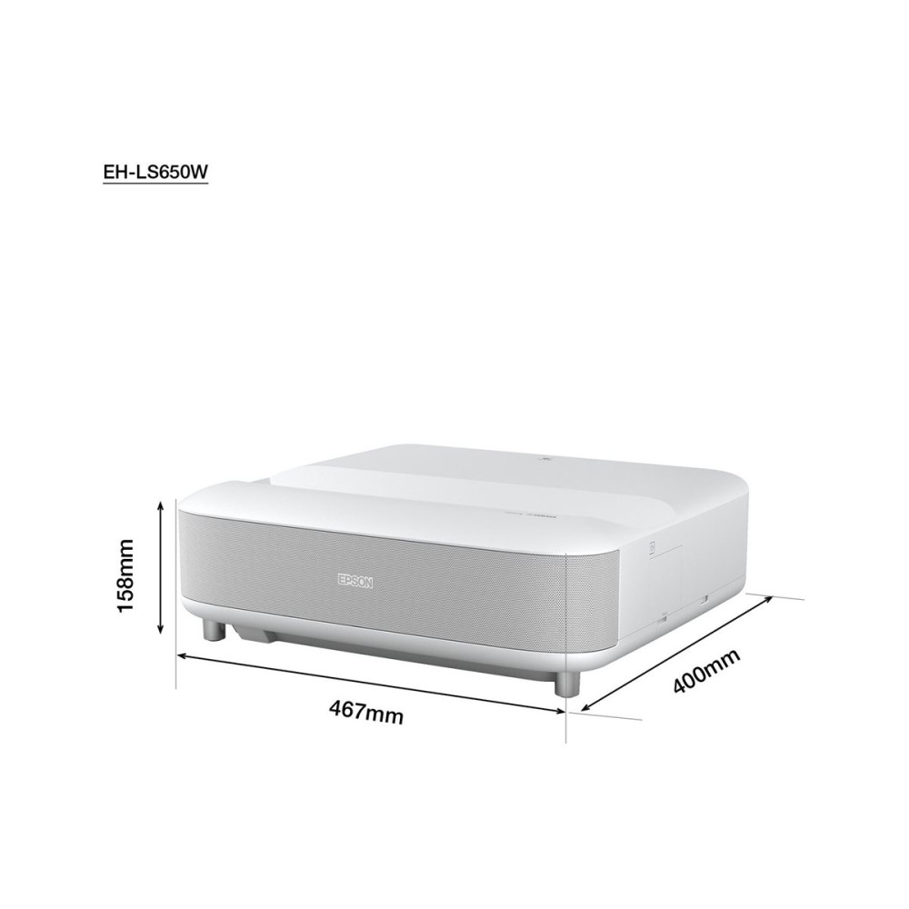 Produktbild för Epson EH-LS650W - 3LCD-projektor - ultrakort kastavstånd - 802.11ac trådlöst - vit