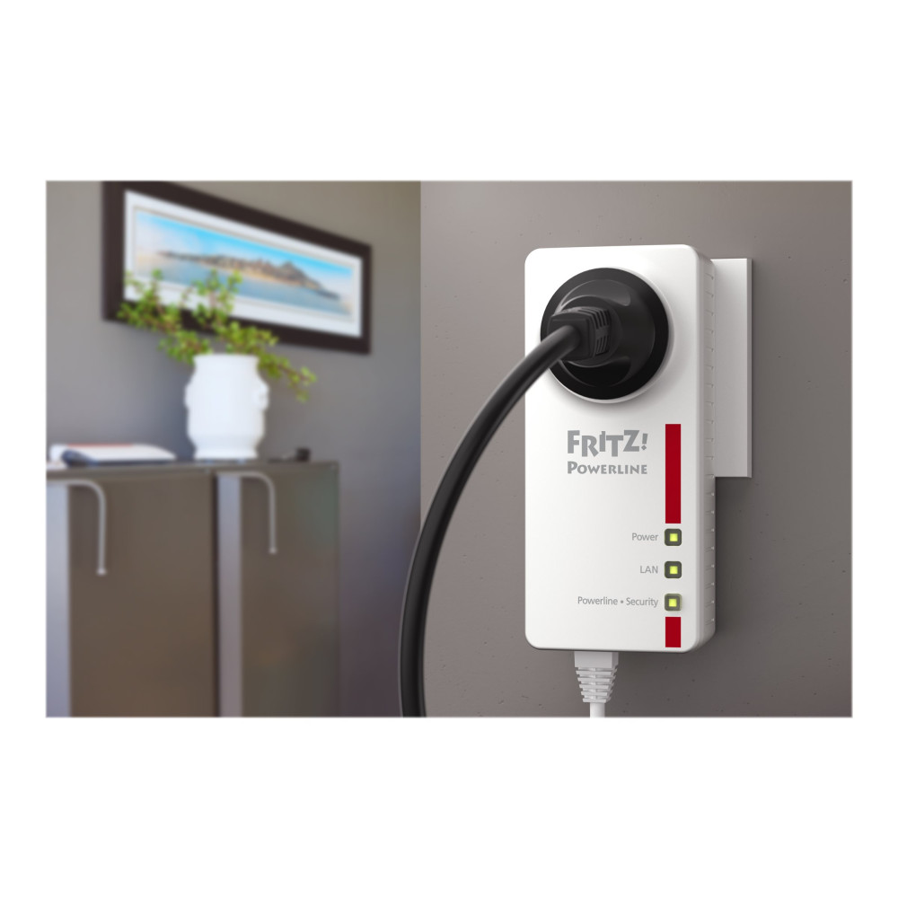 Produktbild för FRITZ!Powerline 1220E - PowerLine adaptersats - vägginsticksbar
