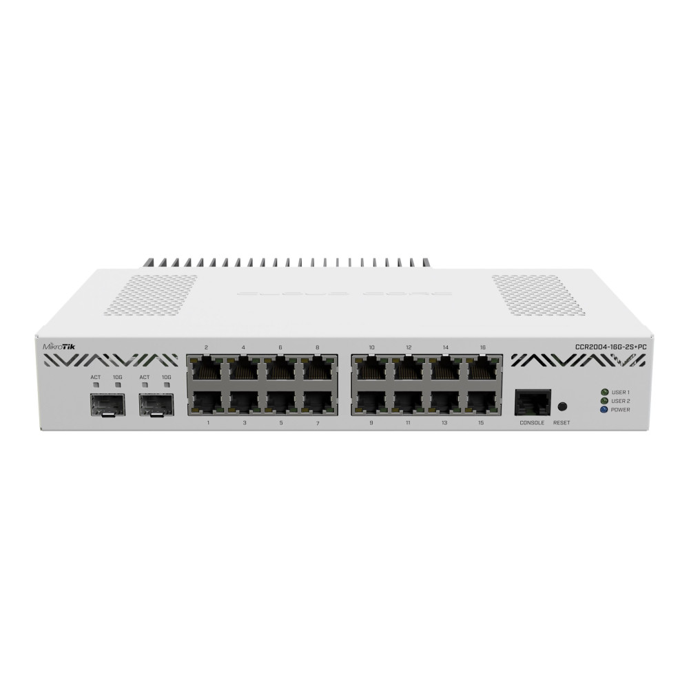 Produktbild för MikroTik Cloud Core Router CCR2004-16G-2S+PC - router - rackmonterbar