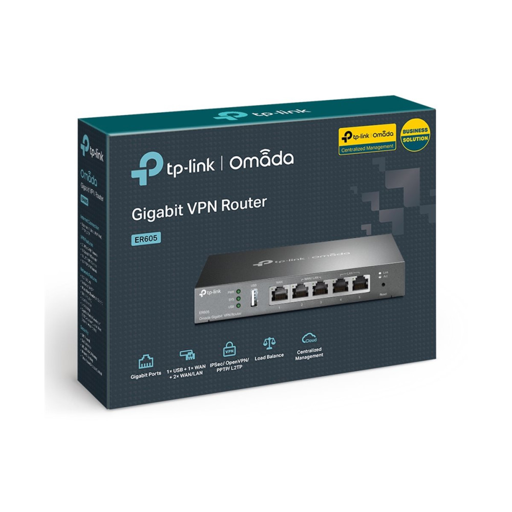 Produktbild för TP-Link Omada ER605 V2 - router - skrivbordsmodell