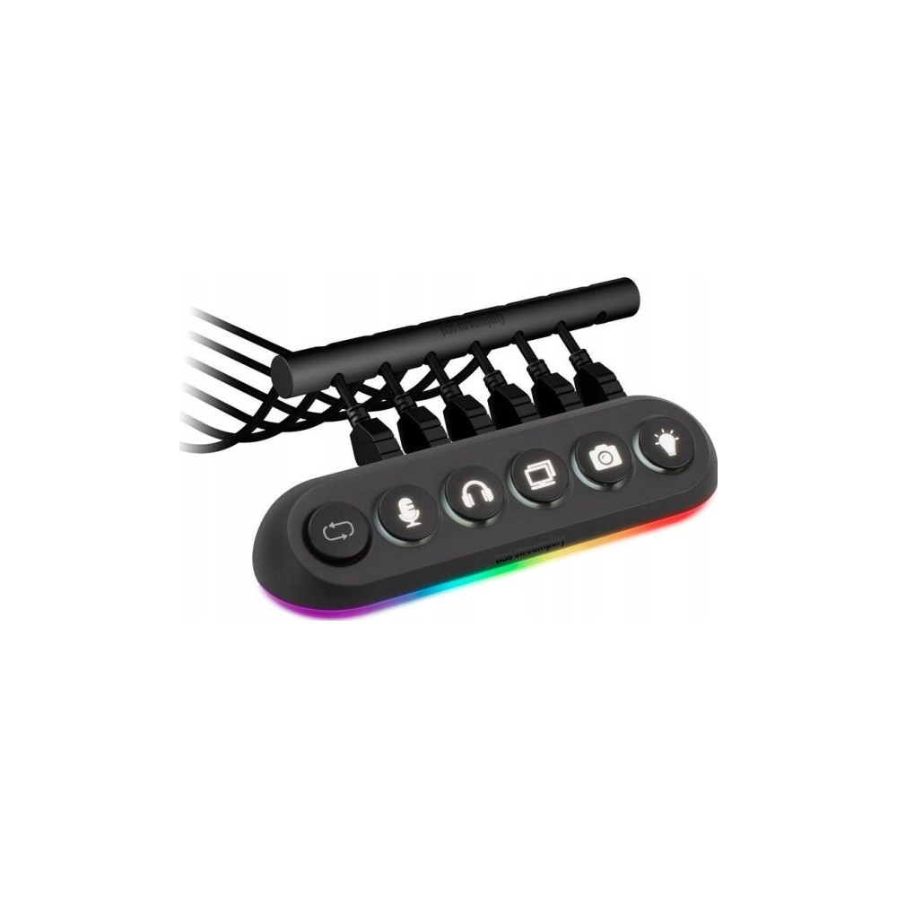 Produktbild för Streamplify HUB DECK 5, USB 2.0, USB 3.0, Svart, 24 W, 1,8 m...